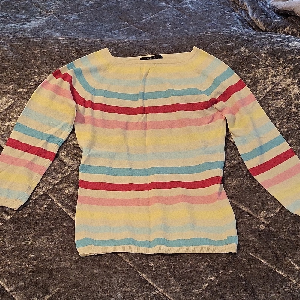 The Limited Striped Lightweight Knit Sweater Top - Size S